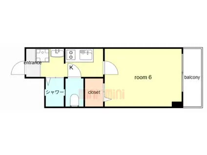 メゾン三原(1K/2階)の間取り写真