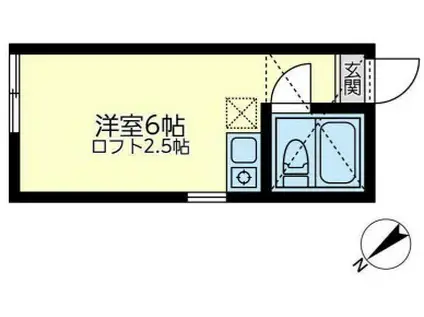 ユナイトさくらプリッツ・ハーバー(ワンルーム/1階)の間取り写真