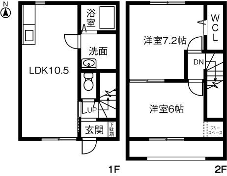 プローグ(2LDK/1階)の間取り写真