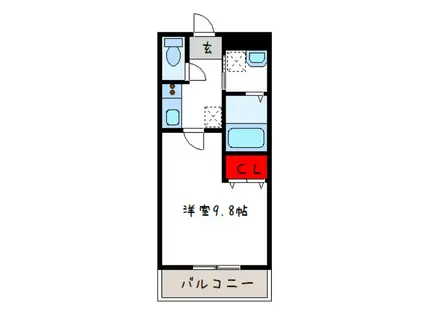 フジパレス平野区加美東五丁目(1K/3階)の間取り写真