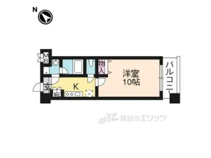 プラネシア星の子山科三条(1K/8階)の間取り写真