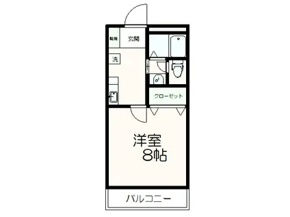 クリーブランド(1K/3階)の間取り写真