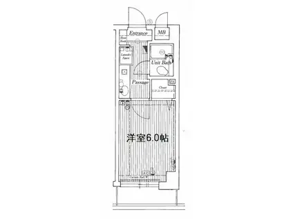 エスリード 北梅田(1K/3階)の間取り写真