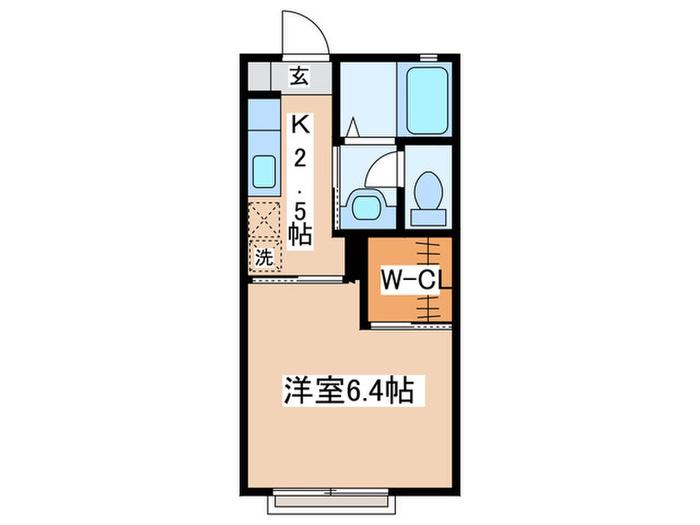 シェソワ湘南(1K/2階)の間取り写真