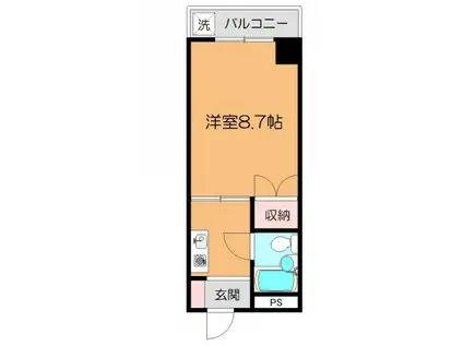 シティパレス1(1K/7階)の間取り写真