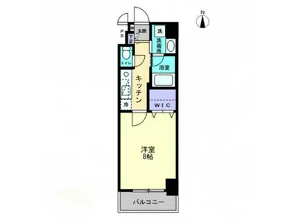 アルファレガロ南中央町(1K/7階)の間取り写真