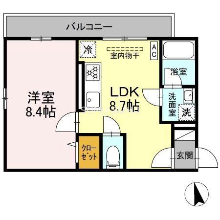 MAESTRO (1LDK/3階)の間取り写真