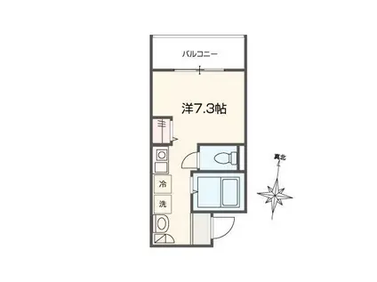 MELLAS座間(ワンルーム/1階)の間取り写真