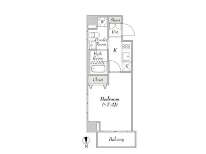 ミリアレジデンス長原 100(1K/6階)の間取り写真