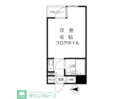 キャッスルマンション上福岡(ワンルーム/2階)の間取り写真