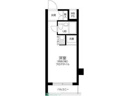 朝日プラザ北新宿(1K/3階)の間取り写真