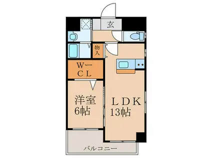 REFLECT(1LDK/7階)の間取り写真