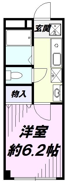 メゾン・ド・エクレール(1K/2階)の間取り写真