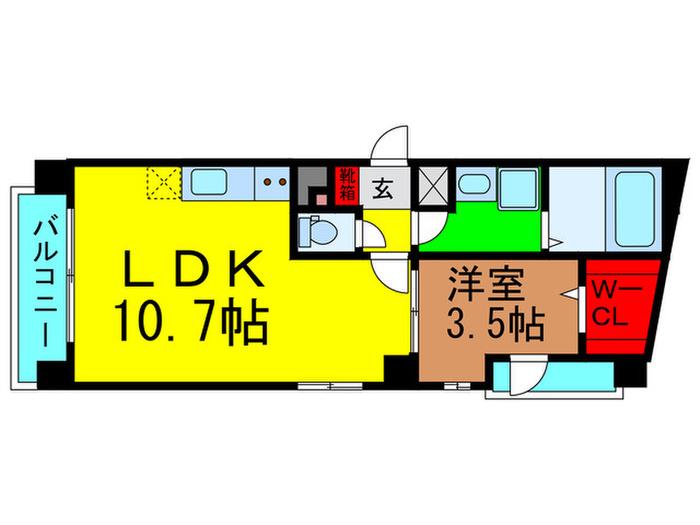 リーベンブフト(1LDK/5階)の間取り写真