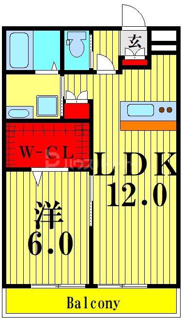 MAISON ANESIS I(1LDK/3階)の間取り写真
