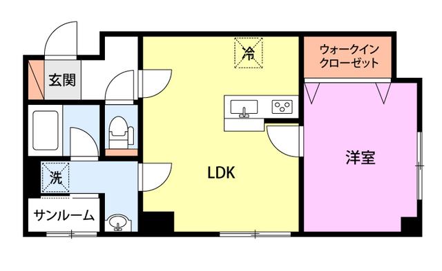 LAGUNA HILLSIII(1LDK/4階)の間取り写真