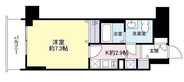 グロースメゾン新横浜(1K/9階)の間取り写真