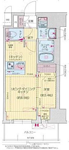 プレサンス鶴舞パークグラッド(1LDK/7階)の間取り写真