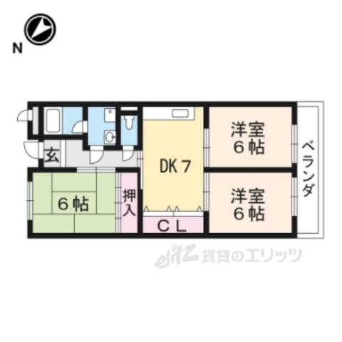 リンピア幸(3DK/2階)の間取り写真