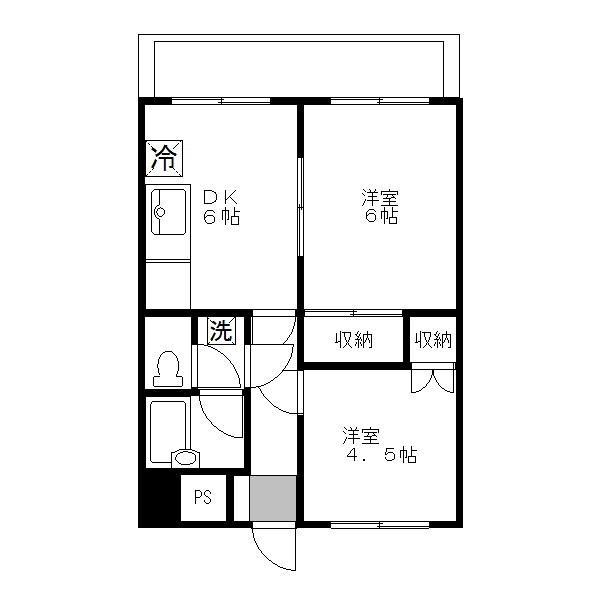 ラヴィッセたまプラーザ(2DK/7階)の間取り写真