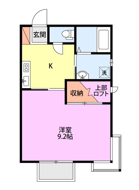 プラネット(1K/2階)の間取り写真