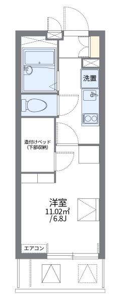 レオパレスCREER(1K/3階)の間取り写真