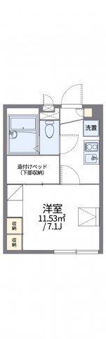 レオパレスシェル弐番館(1K/1階)の間取り写真