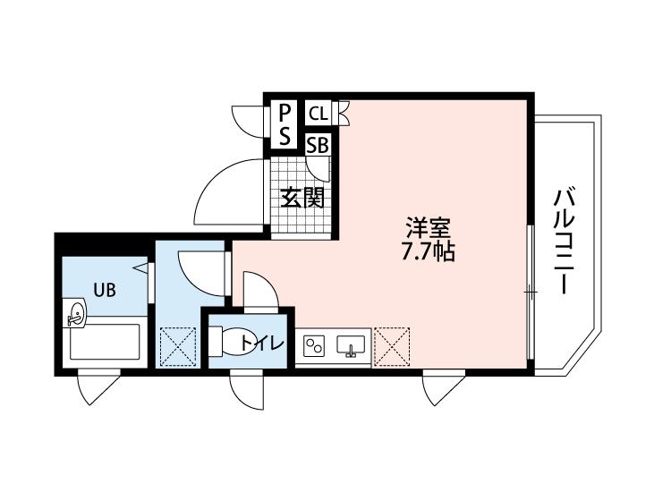 第2ソレイユ南(ワンルーム/2階)の間取り写真