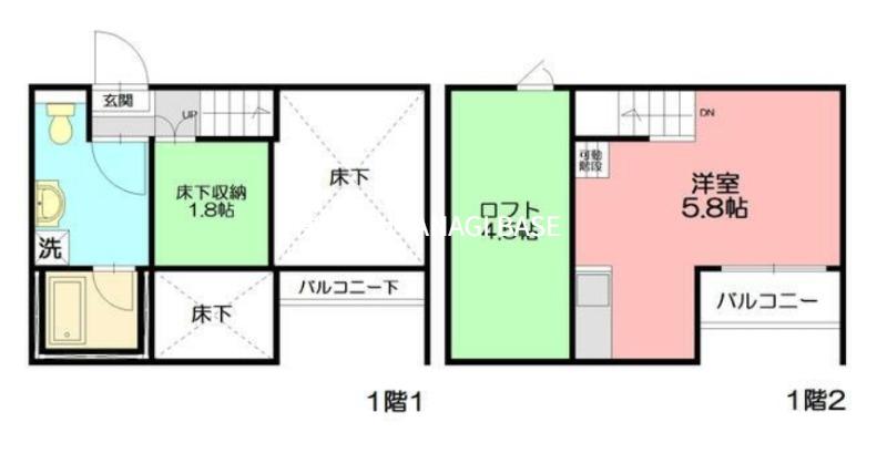 ARUKA011(1K/1階)の間取り写真