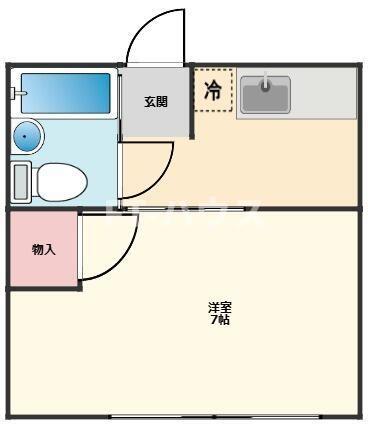 アミューズ宮本(1K/2階)の間取り写真