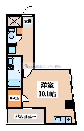 Mプラザ布施弐番館(ワンルーム/4階)の間取り写真