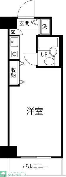 TS GARDEN新丸子(ワンルーム/10階)の間取り写真