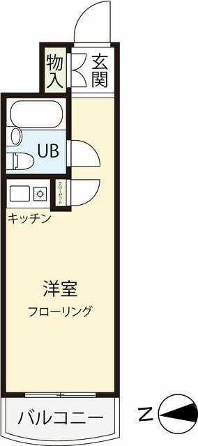 入谷センチュリープラザ21(ワンルーム/9階)の間取り写真