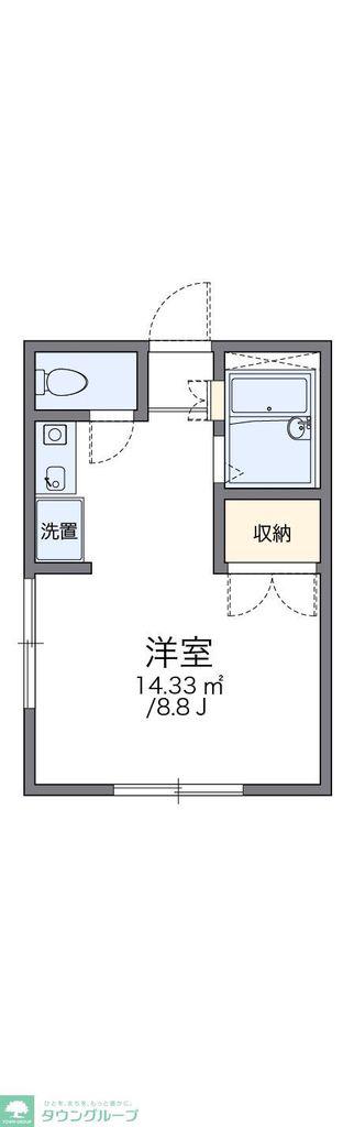 レオパレスSHIZUKA(1K/2階)の間取り写真
