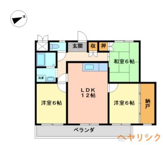 ネオ岩崎台(3SLDK/4階)の間取り写真