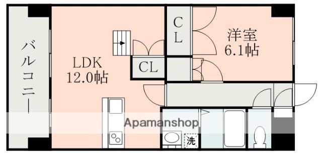 N・マグノリア(1LDK/5階)の間取り写真