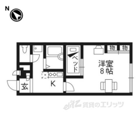 レオパレス セジュール(1K/2階)の間取り写真