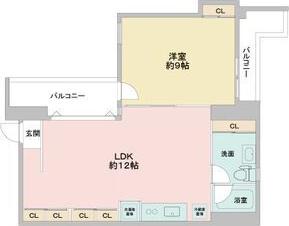 アーバンフラッツ湊町(1LDK/8階)の間取り写真