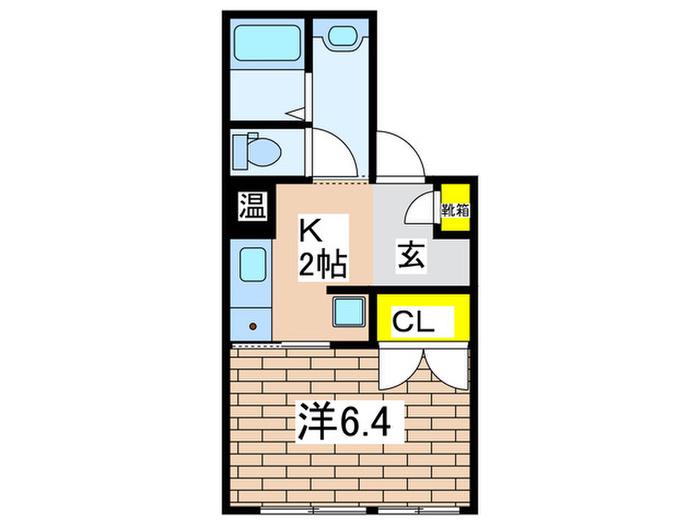 CASA CALIENTE ENOSHIMA(1K/1階)の間取り写真