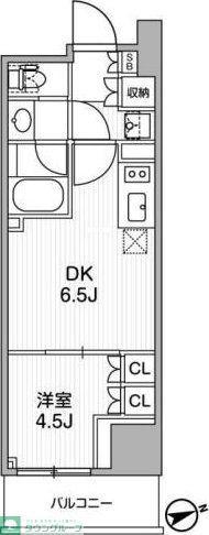 ディームス蔵前RESIDENCE(1DK/10階)の間取り写真