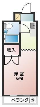 ハイム寺町(1K/5階)の間取り写真