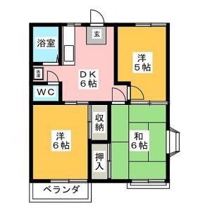 新久松ハイツB(3DK/2階)の間取り写真