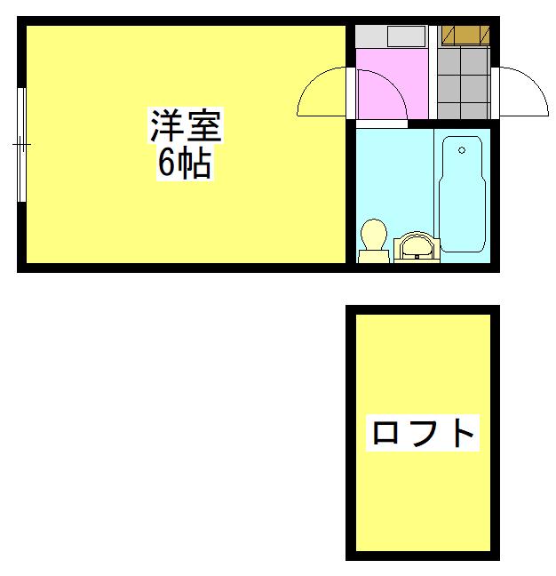 BCASA京成大久保RE-BORN(1K/2階)の間取り写真