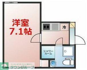 ブルースタイリオ川崎(1K/2階)の間取り写真