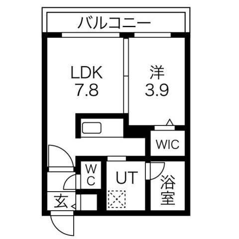 CHERISIS南6条(1LDK/3階)の間取り写真