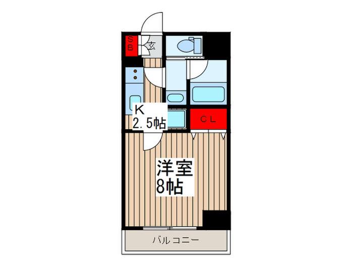 クレヴィスタ南千住(1K/5階)の間取り写真