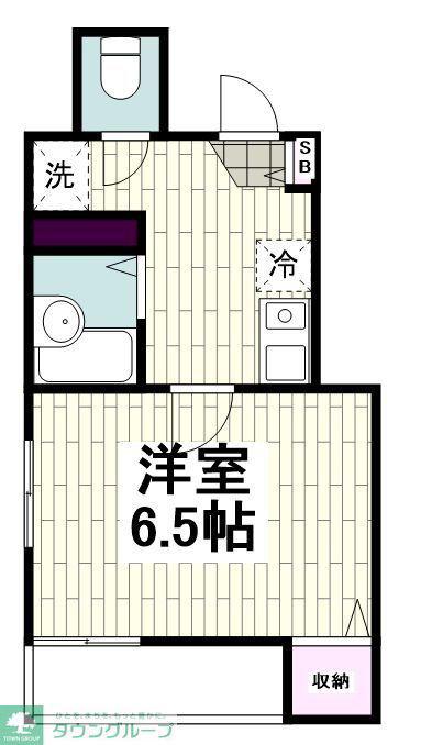 ハイライズ(1K/2階)の間取り写真