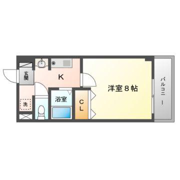 MPLAZA守口東(1K/9階)の間取り写真