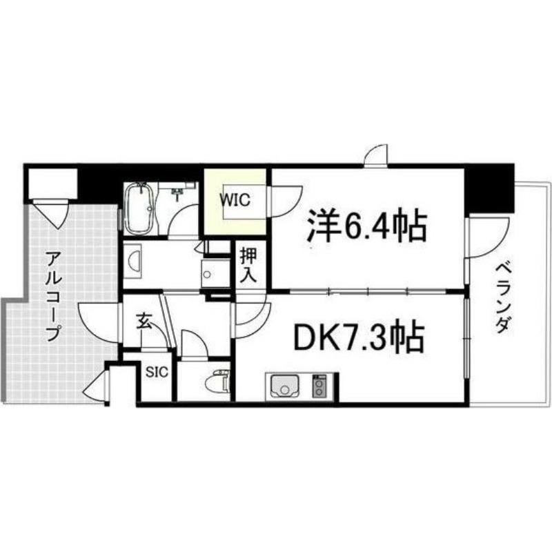 エステムプラザ福島ジェネル(1DK/8階)の間取り写真
