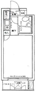ビリジアン目白(ワンルーム/1階)の間取り写真